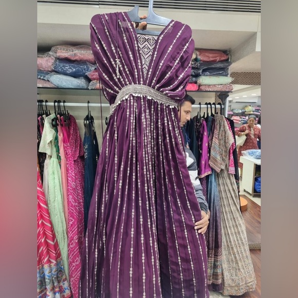 Purple Gown with netting - Picture 2 of 2